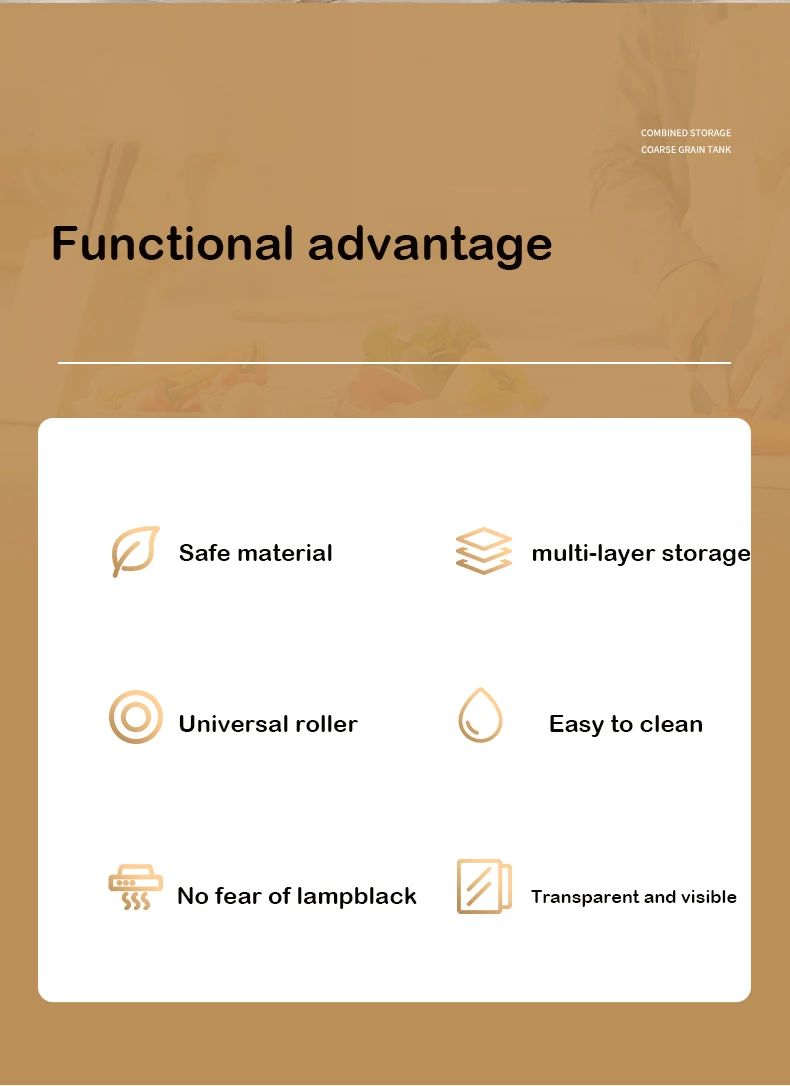 Largecapacity Kitchen Storage Box Removable Kitchen Storage