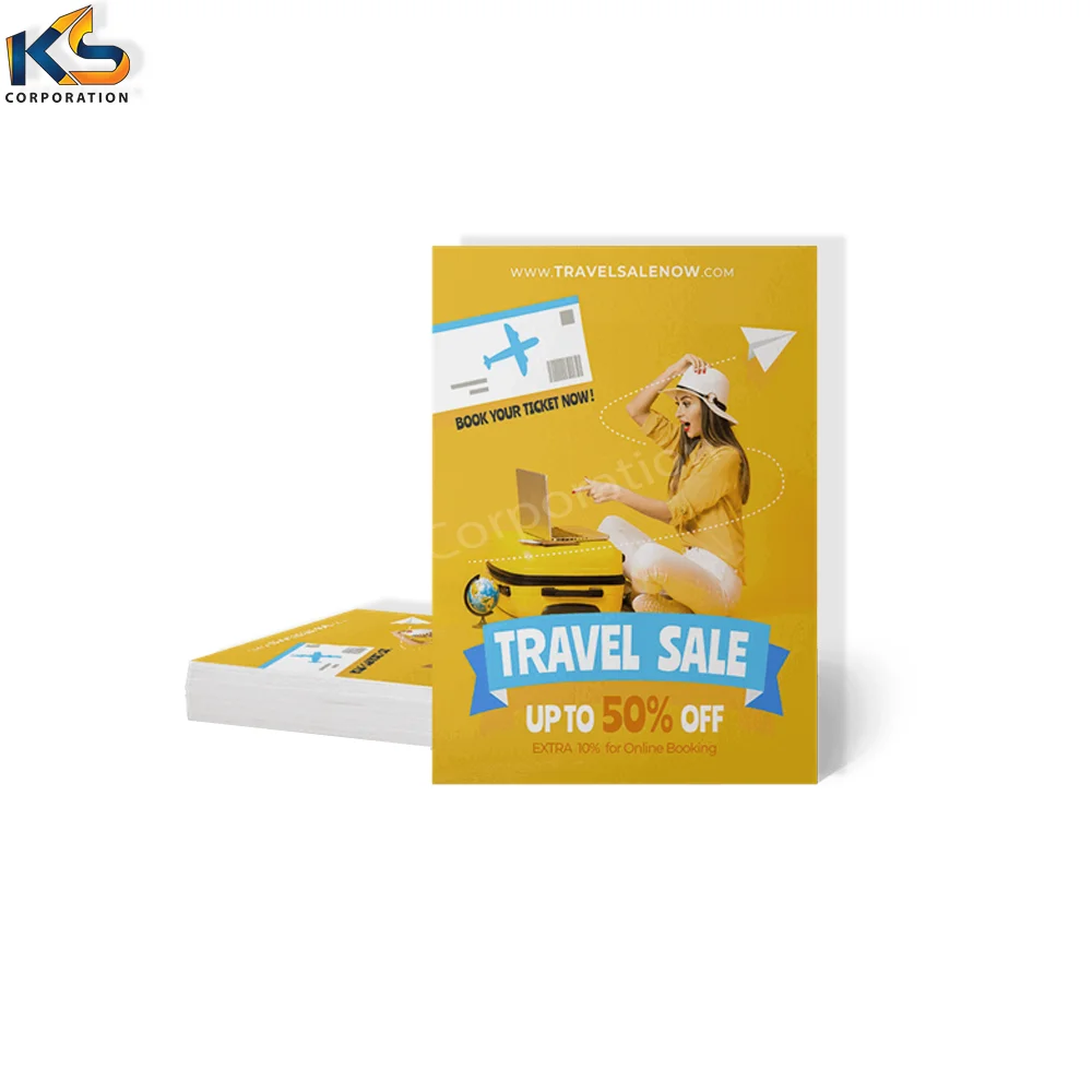Flyer A4 A5 Glossy Paper Folded Company Profile Pamphlet Product Instructions Manual Custom