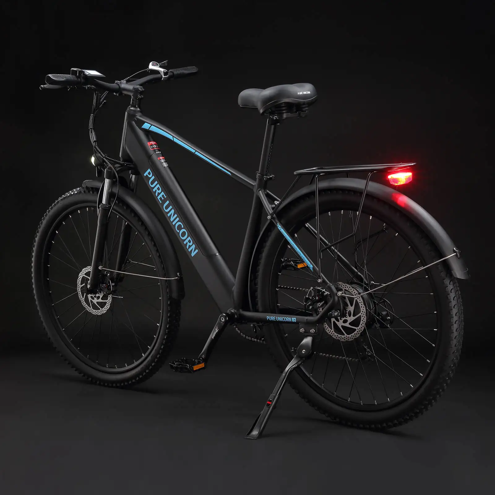 PURE UNICORN U3 All-Terrain E-Bike with 750W Rear Hub Motor 48V 60km Range Integrated Battery Aluminum Frame