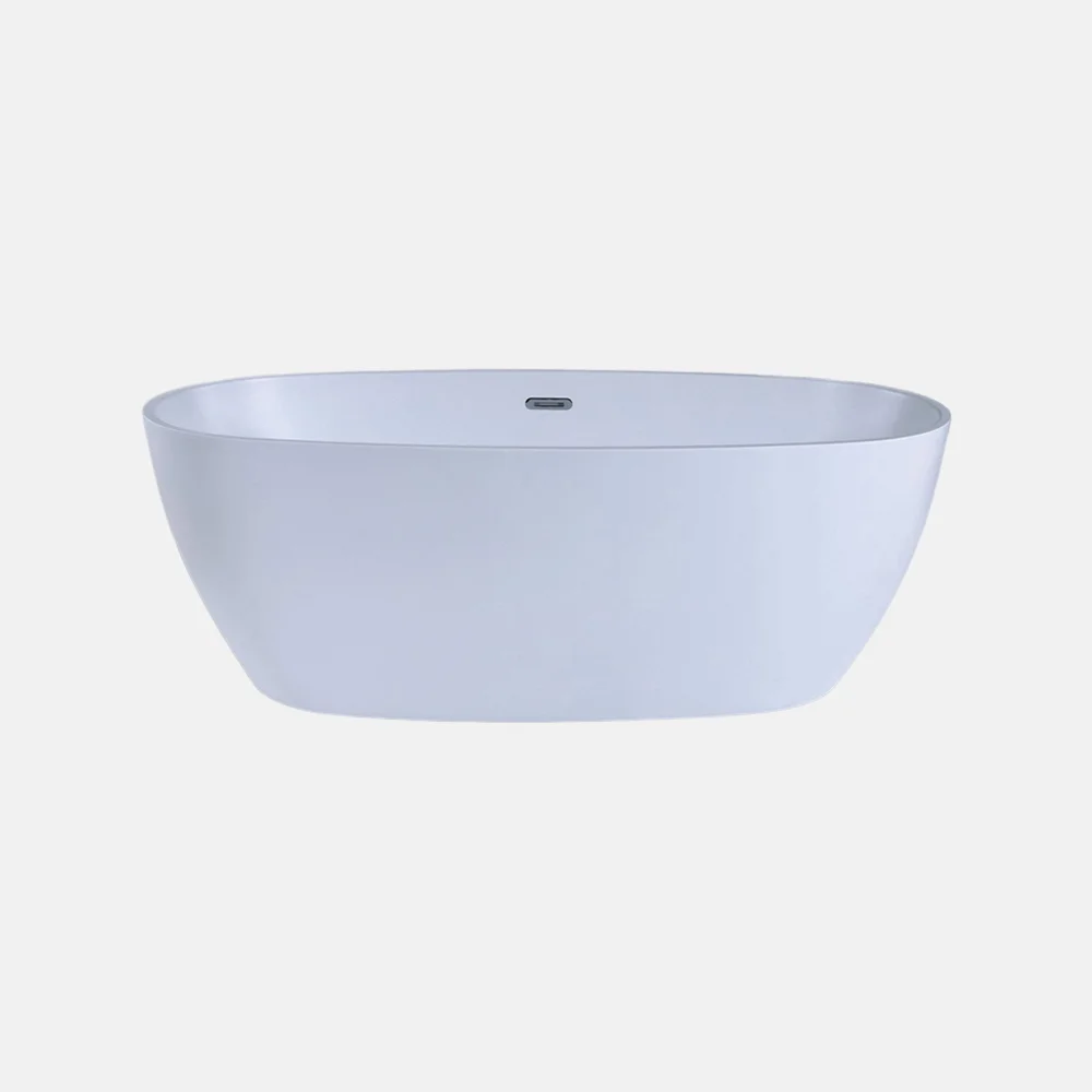 Acrylic Free Standing OEM ODM Durable Soaking With Drainer Hotel Villa Bathroom Three Side Skirt Stackable Bathtub