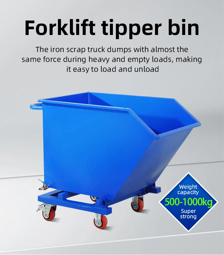 Factory Original Forklift Waste Bin Tipping Bin Self Dumping Hopper ...