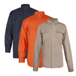 FR Button Down Shirt  NFPA2112 Flame Retardant Clothing Fr Shirts for Electric Utility and Oilfield Workers