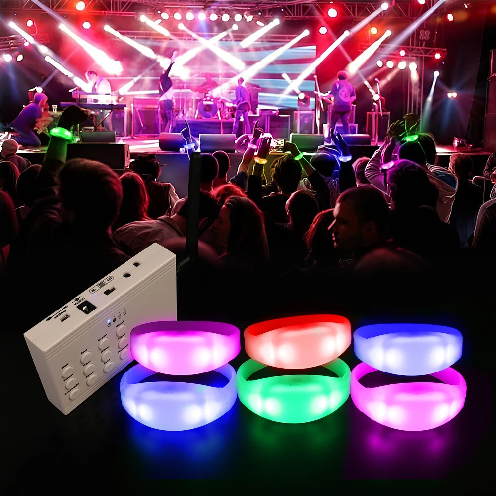 Bracelet Led Glowing In Dark Rfid Remote Controlled Led Wristband Event