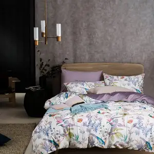 Modern Style Breathable Design 3D Printed Floral Duvet Cover Set Microfiber Material for Home Hotel Custom Service