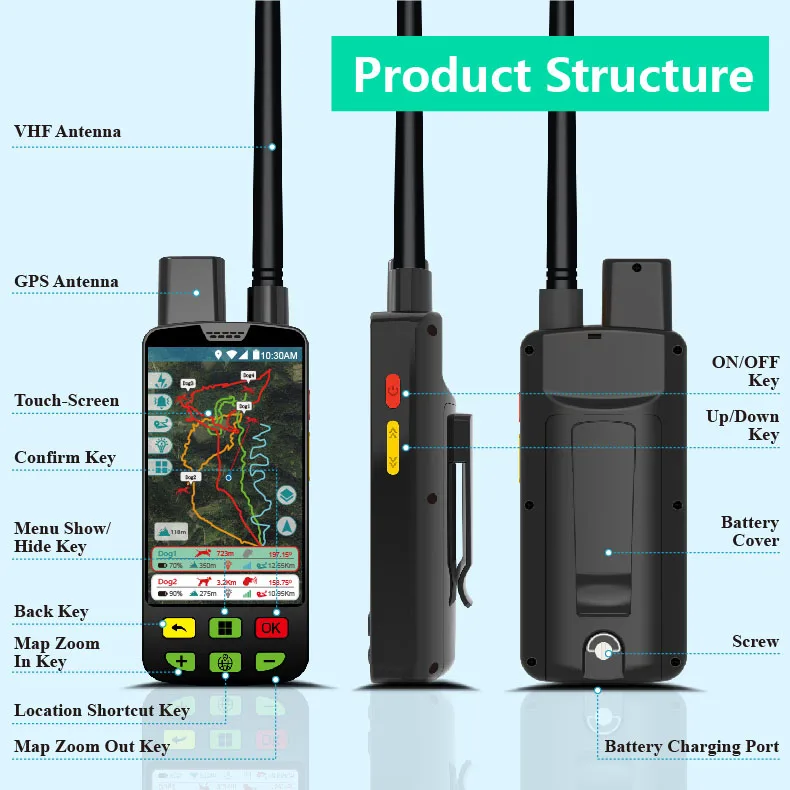 Eseek Wireless Dog Fence Shock GPS with App: Remote Stim Configuration + Trainer Collaboration Portal - Reseller SDK Available