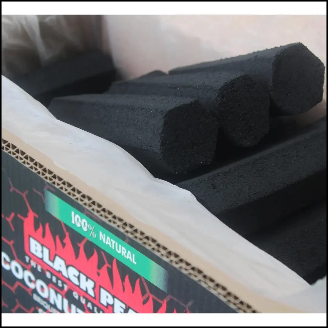 Market Price Coconut Shell Bbq Charcoal Hexagonal Shape 100 Natural