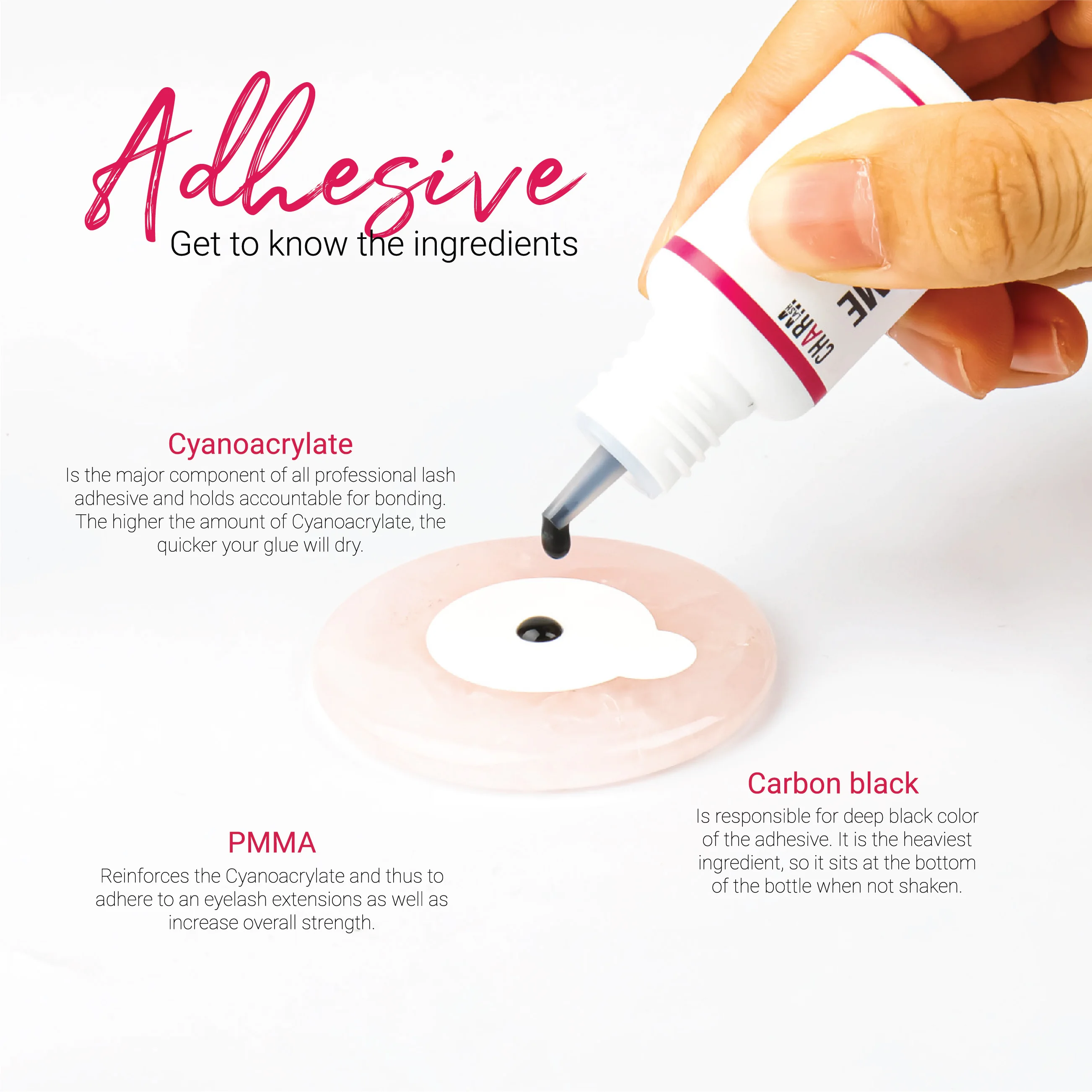 Standard Drying Time Eyelash Extension Glue Long Lasting Low Fume Lash