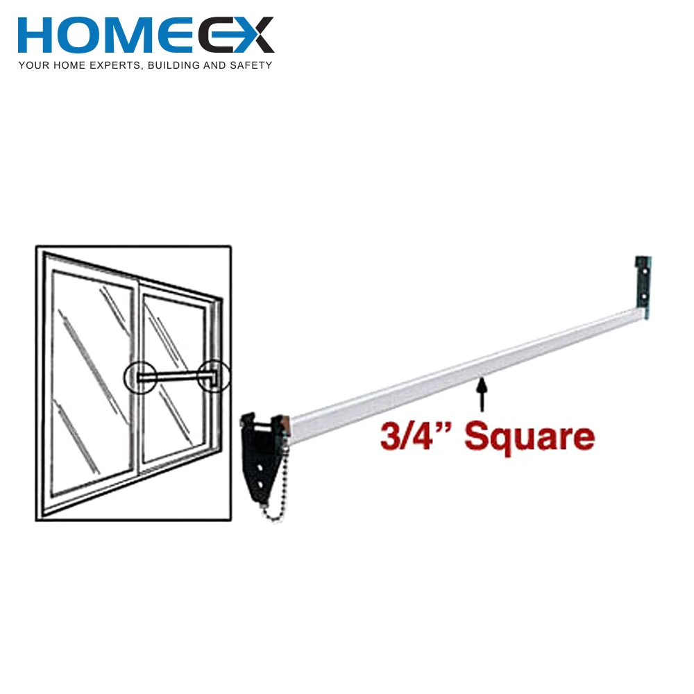 Sliding Patio Door Security Bar Lock Heavy Duty Adjustable Steel Door