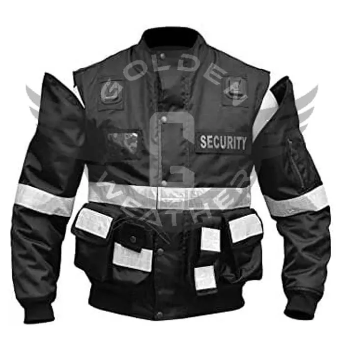 Hi Vis Reflective Bomber Parka Jacket And Vest Safety Clothing Workwear ...