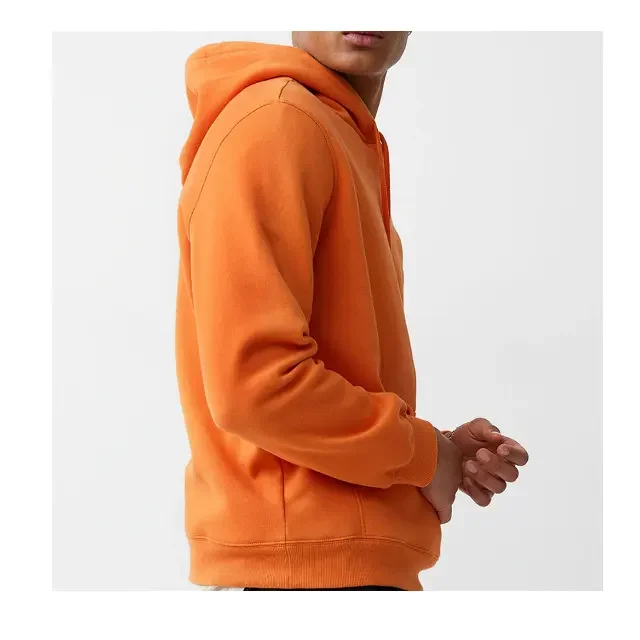 High Quality Mens Raw Hem Hoodie New Streetwear Fashion Hoodie Blank