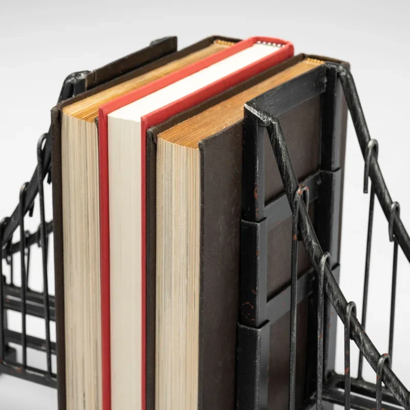 Gay Pride Rainbow Bookends Desktop Shelves Book Holder for Home School Office Study Decor