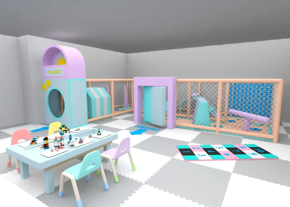 Feelkids ALITA-TQ26001 High-Capacity Indoor Plastic Multi-Play Kids Activity Center PE Board Exercise Equipment Garden factory