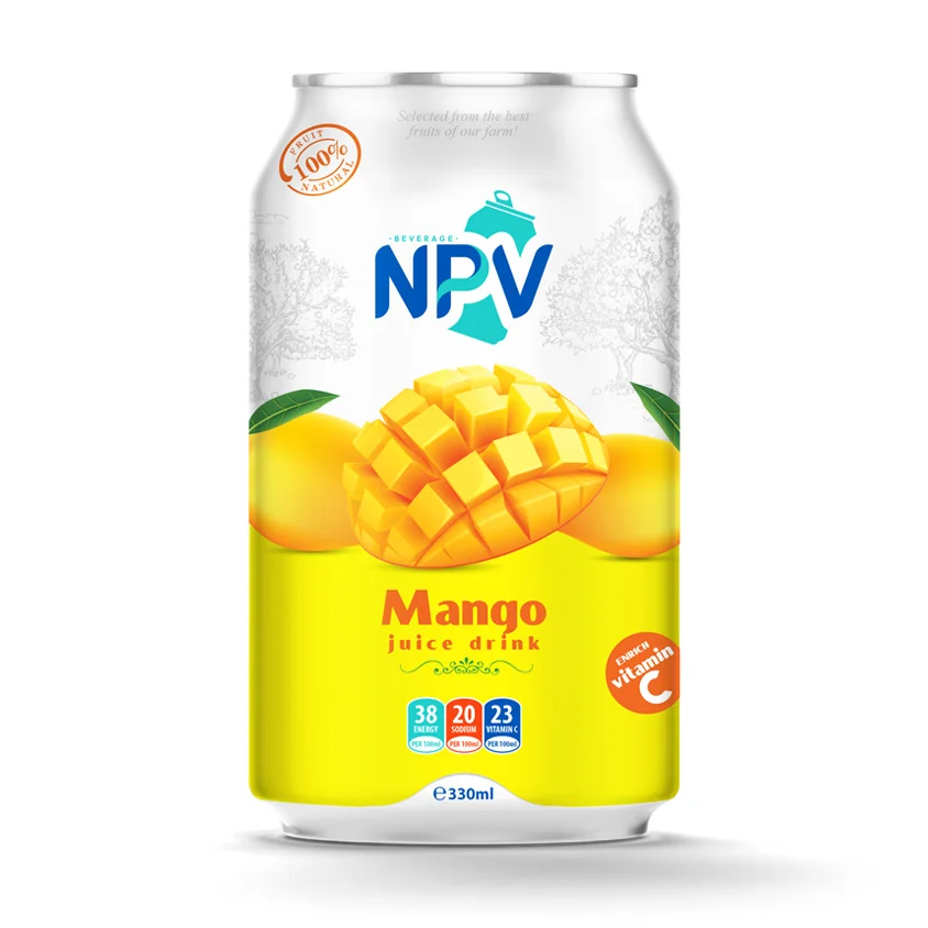 High Quality 330ml Can Mango Juice Drink Hot Product Soft Fruit & Vegetable From Vietnam Top Supplier