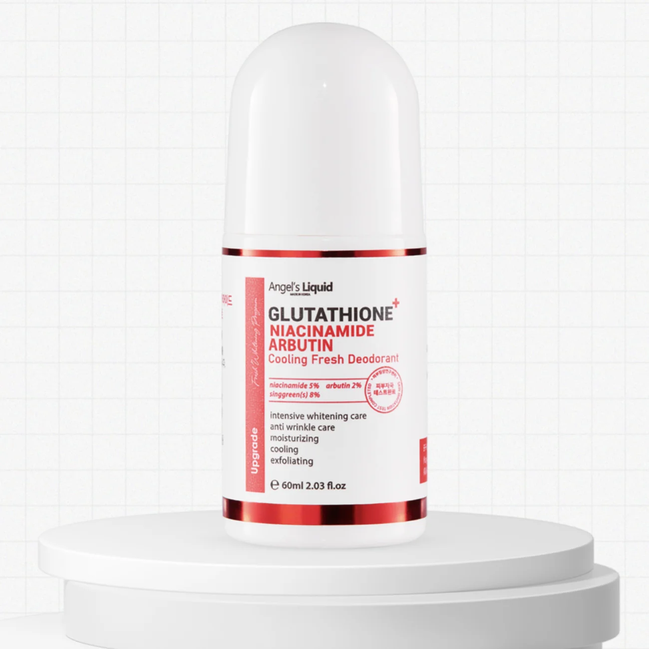 angel's liquid glutathione plus niacinamide fresh deodorant + Arbutin Cooling Whitening For Cream Collagen Technology Skin Tightening For key_ingredient::Sulwha Revitalixing Complex