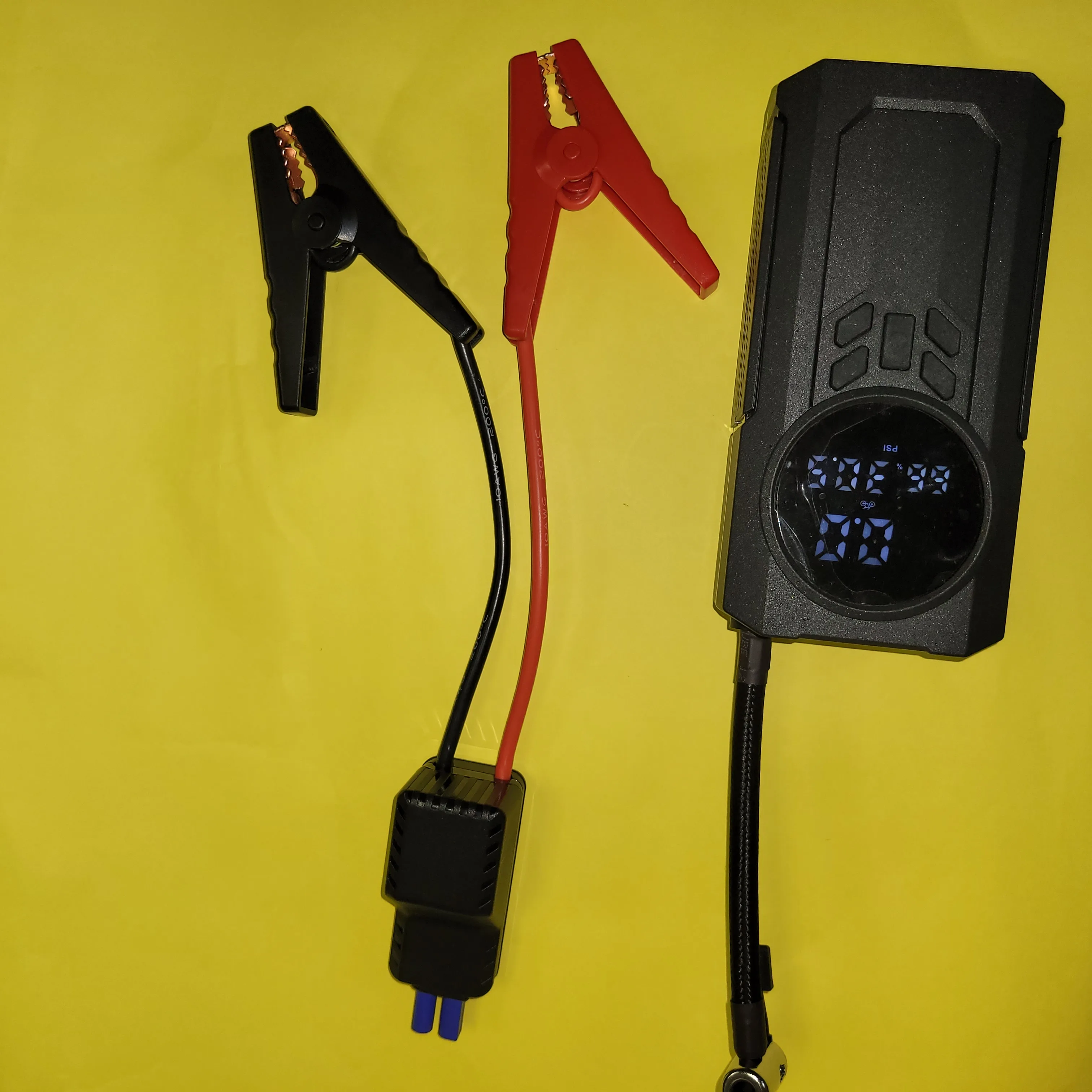 Car Jump Starter With Air Compressor Power Bank Car Battery Jump