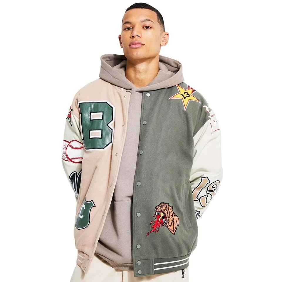 Oem Service Custom Varsity Jacket Bomber Letterman Leather Varsity