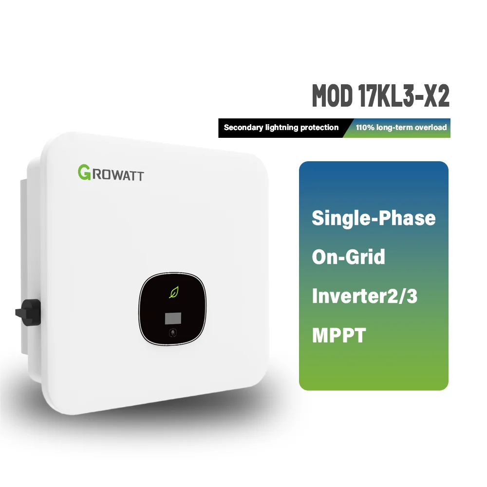 Growatt MOD 17KL3-X2 Aansluitbare zonnepanelenomvormer met WIFI & MPPT voor netgekoppeld zonnesysteem & accu-omvormer