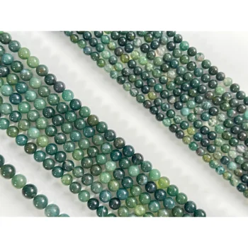 Factory Special offer Extra Discount Round Beads 4mm 6mm 8mm 10mm 12mm Loose Beads Moss Agate For Decoration at Home