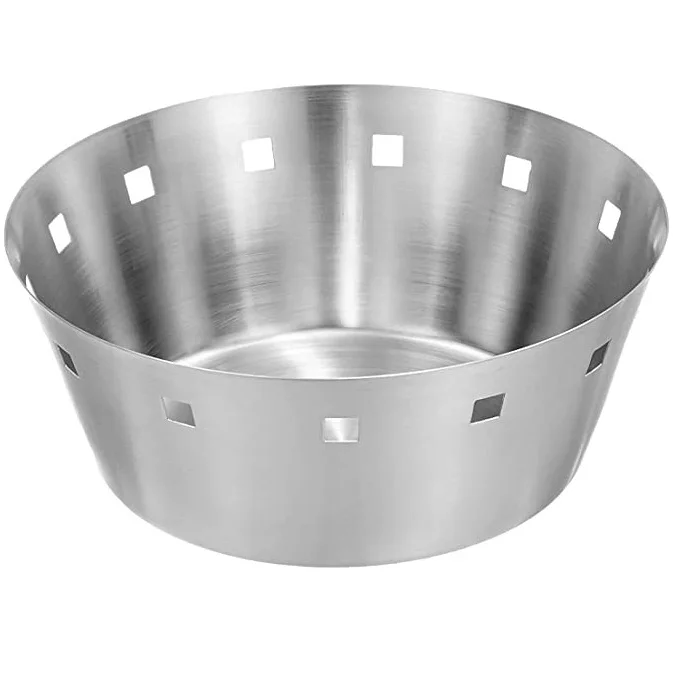 Gold Finished Wire Bread Basket Used At Home Kitchen Tabletop For