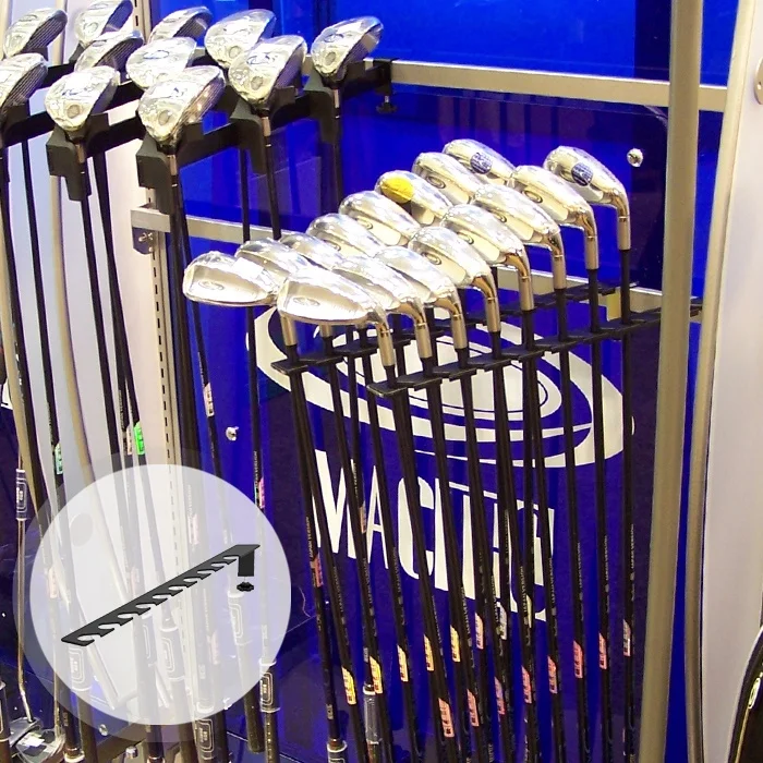 Accessorio porta espositore mazze da golf appendiabiti nero