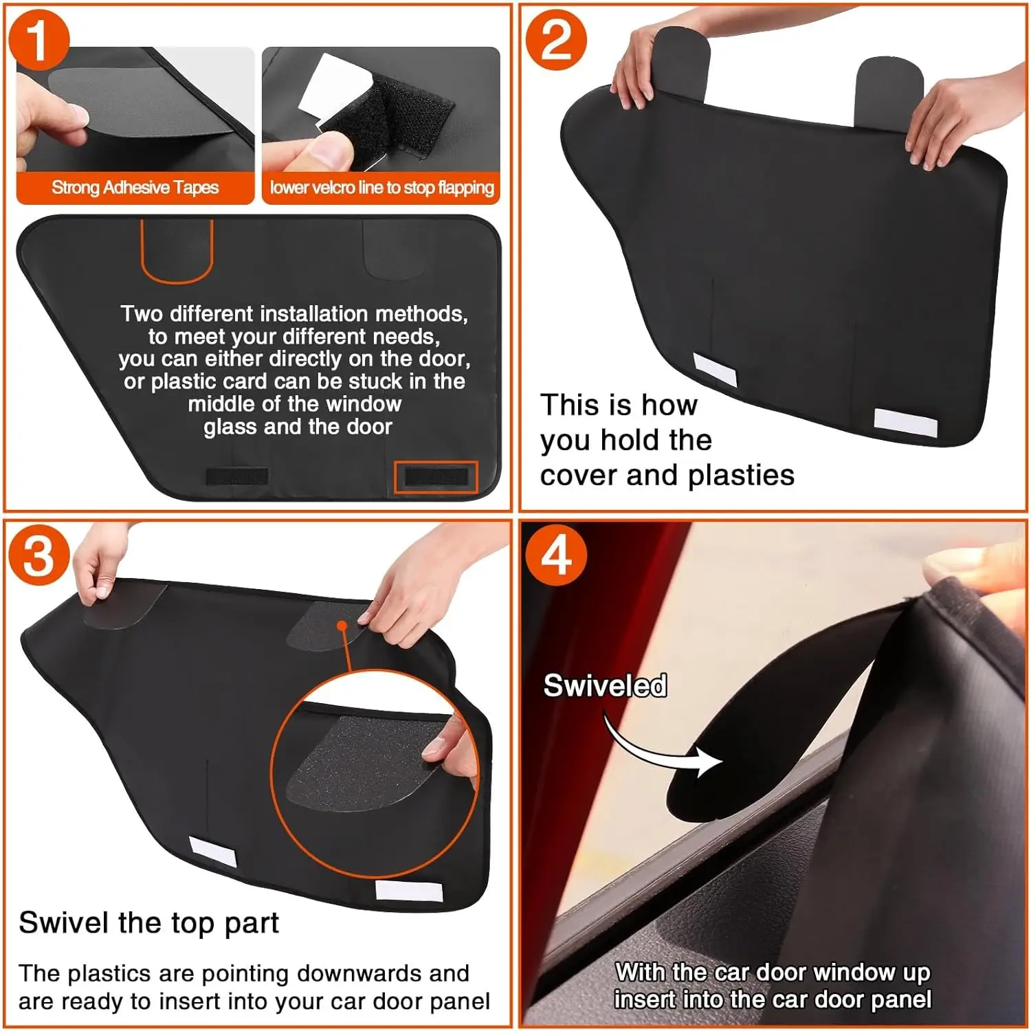 Dog Car Door Protector 2 Pack Anti Pet Scratching Waterproof Vehicle Door Covers Guard Truck Interior Panel Safe Universal