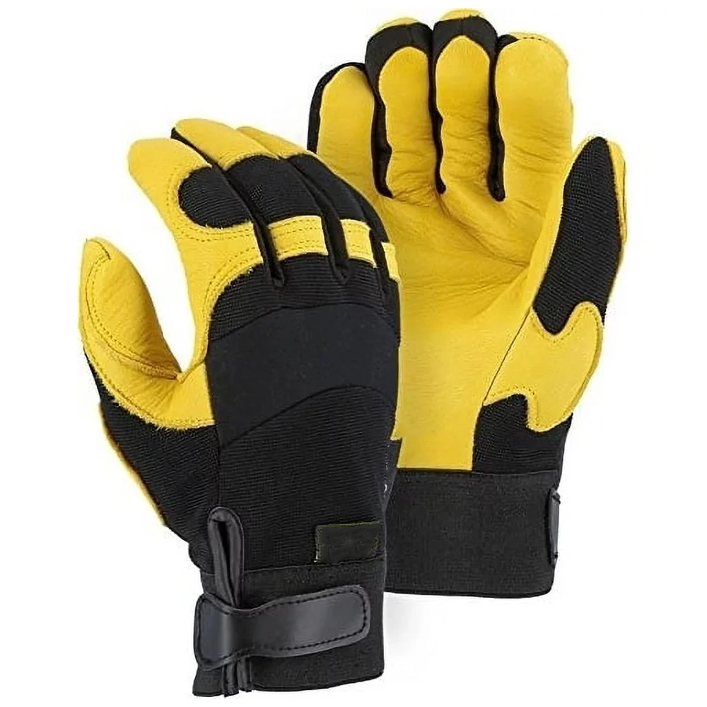 Пакистанские перчатки из оленьей кожи с золотистой зимней подкладкой механические ветрозащитной термостойкостью для работы