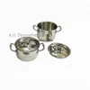 Stainless Steel with Top Silver