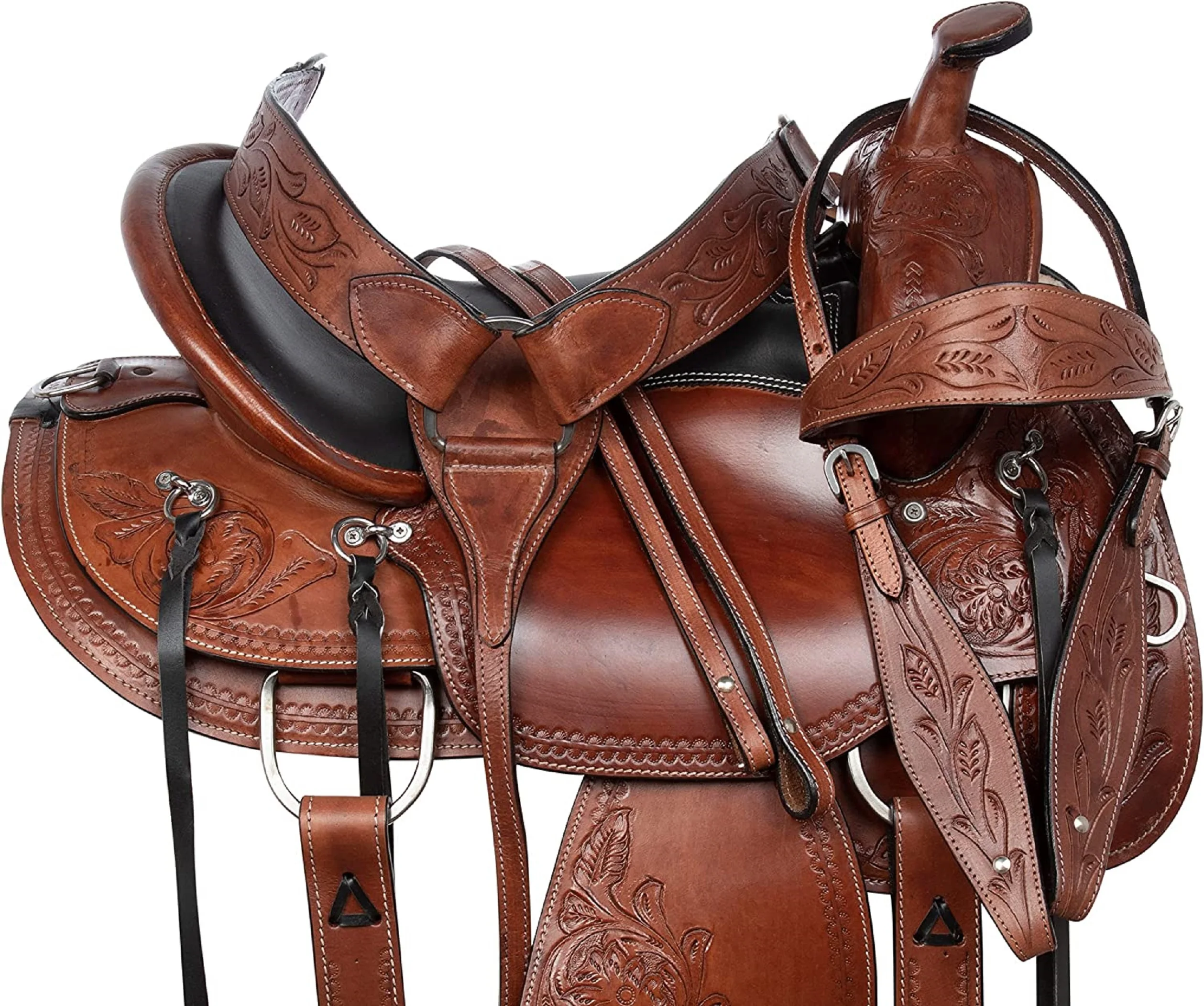 Premium Quality Western Leather Horse Saddle With Matching Horse Tack
