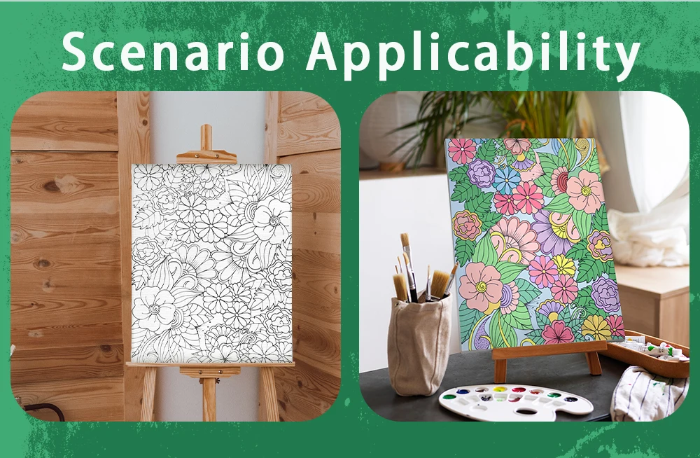 24*30cm Preprinted Canvas Painting Frame For Adult Diy Painting With