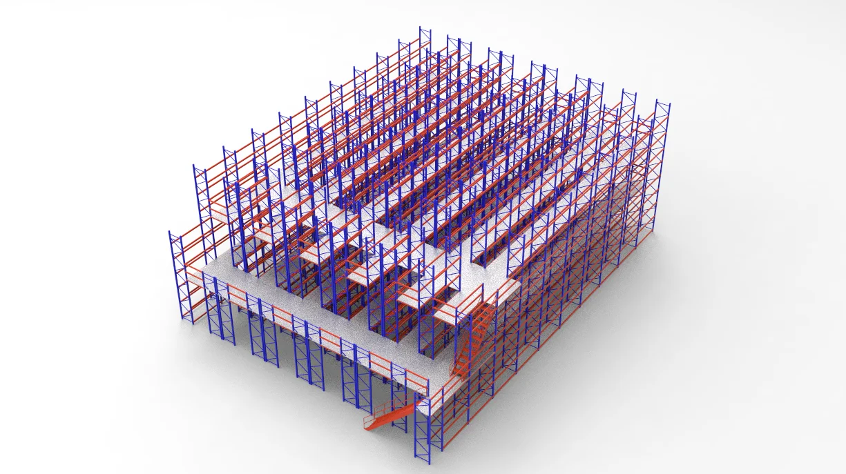 Multi-Level Mezzanine Rack System Steel Platform Storage Heavy Duty ...