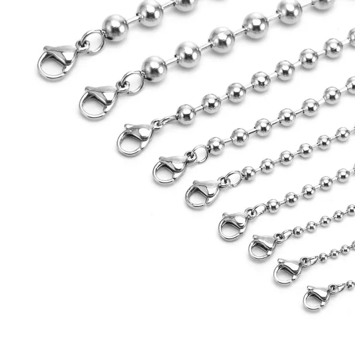 Wholesale Cheap Diy Stainless Steel Ball Bead Chain Necklace Buy