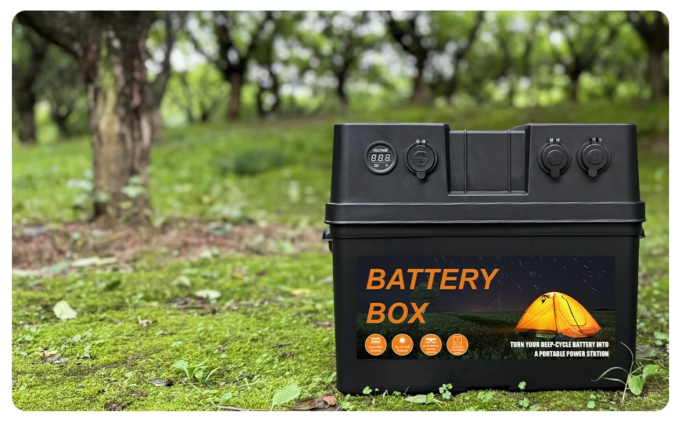 Custom Portable Solar Charge 12V Camping Battery Box 500W Inverter New Design Overload Electronics Instrument Enclosure