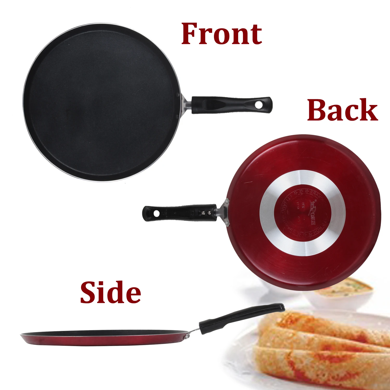 CONCAVE ROTI TAWA WITH CLASSIC RENGE NON STICK TAWA PAN WITH COMFORTABLE  HANDLE FOR KITCHEN COOKING - Buy CONCAVE ROTI TAWA WITH CLASSIC RENGE NON  STICK TAWA PAN WITH COMFORTABLE HANDLE FOR