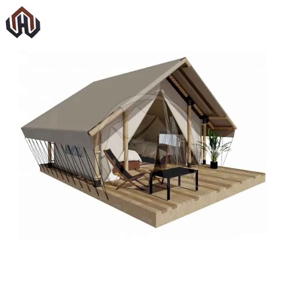 Wholesale Cheap Price Safari Tent Outdoor Safari Glamping Frame Cotton