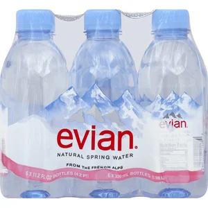EvianNatural Spring Water 1.5L Fiji Purified Mineral Water 12 Units per Pack Bottle Packaging