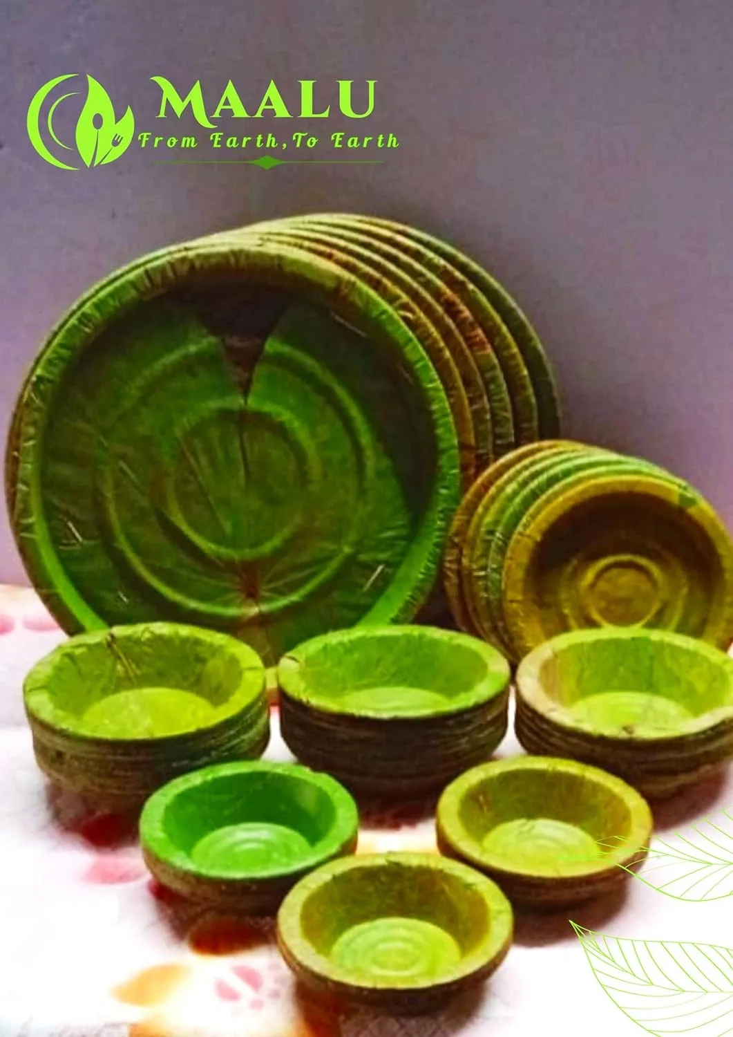 Indian Disposal Palash Leaf Plates Indian Organic Plate Sal Leaf Disposable  Plates| Natural Leaf Plates Bio-degradable Plates