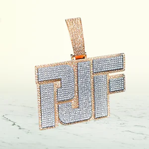 Diamond Pendant  Hip Hop Pendant Diamond Pendant 925 Sterling High Quality Customized Iced Out Silver