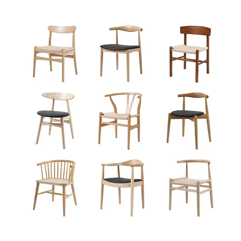 Modern Solid Wood Chair Y Back Wishbone Design Solid Wooden Outdoor ...