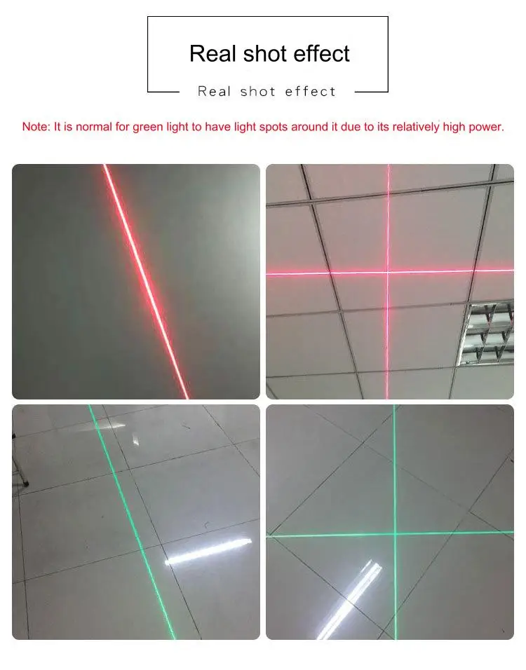 Line Laser Pointer Rechargeable Red Green Laser Pointer for Training Teaching Engineering Level Locator Cross Laser Pointer