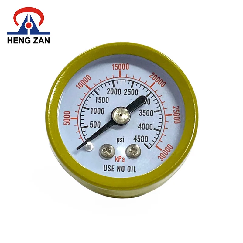 Hengzan Small Mini Air Pressure Gauge Manometer 40mm With Brass Case