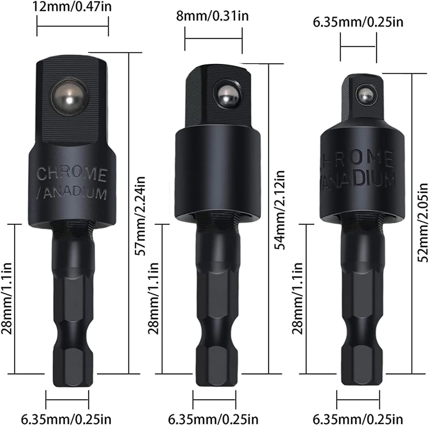 Right Angle Drill Adaptor 4 In1 Impact Grade Socket Adapter Set 105 ...