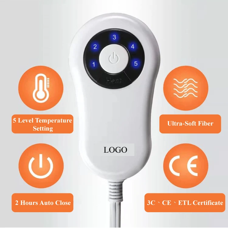 Oem Electric Heating Pad Blanket 30x60 Cm With Shutoff Temperature And