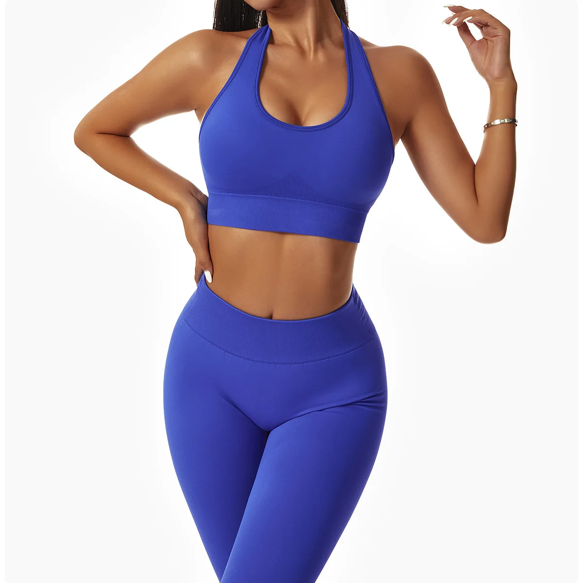 2022 NEW Sportswear Womens Scrunch Butt Leggings Shorts and Bra 4 PCS Gym Fitness Yoga Set