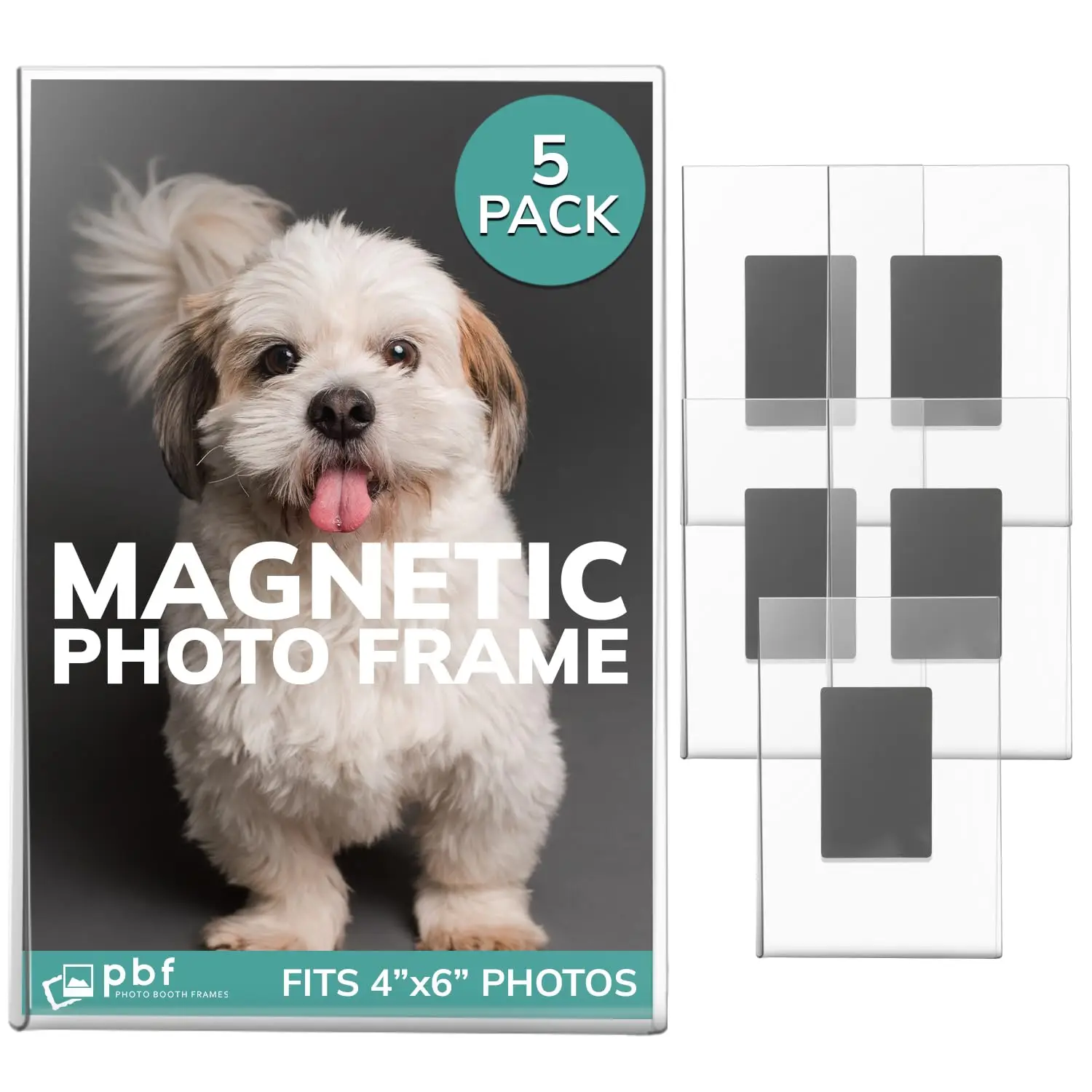 Magnetic Picture Frames for Refrigerator | Clear Magnetic Acrylic Frames | Magnetic Photo Holders for Fridge, Locker, Cubicle