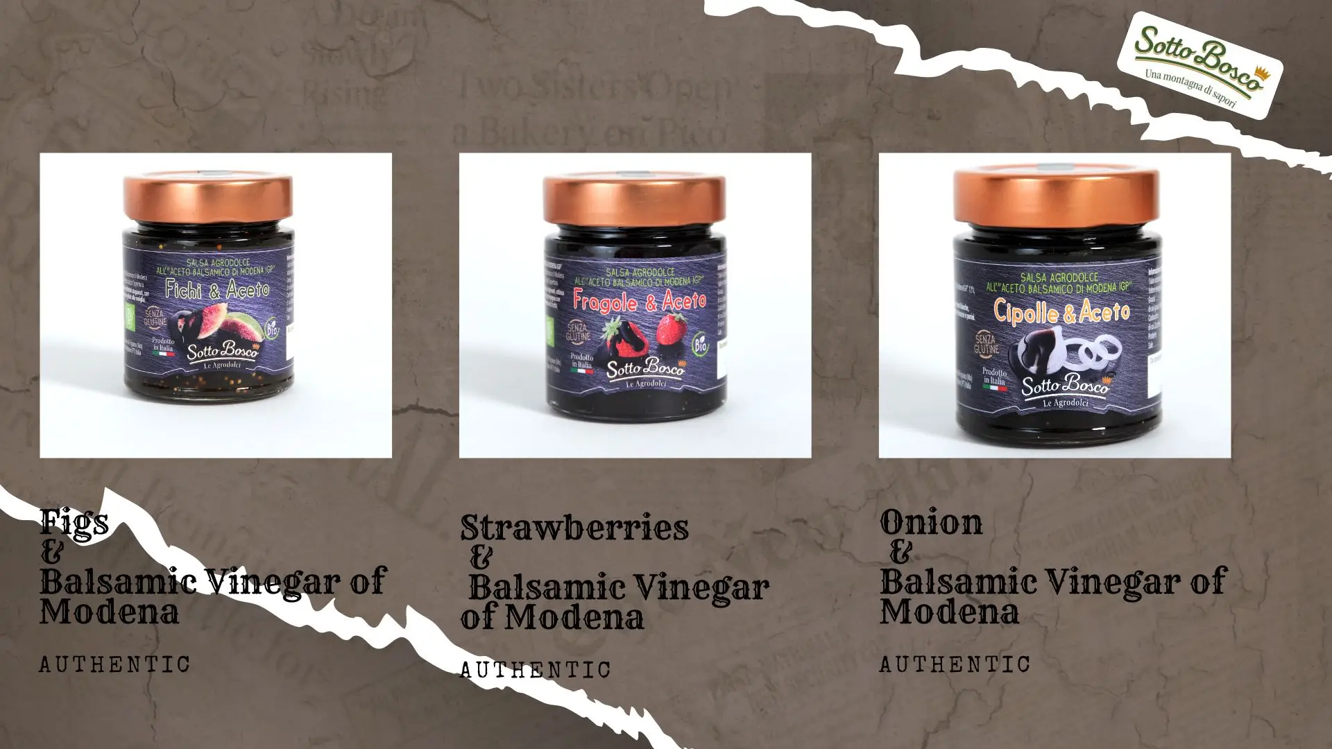 Balsamic Vinegar Of Modena Igp & Onion Jam Made In Italy Gluten Free