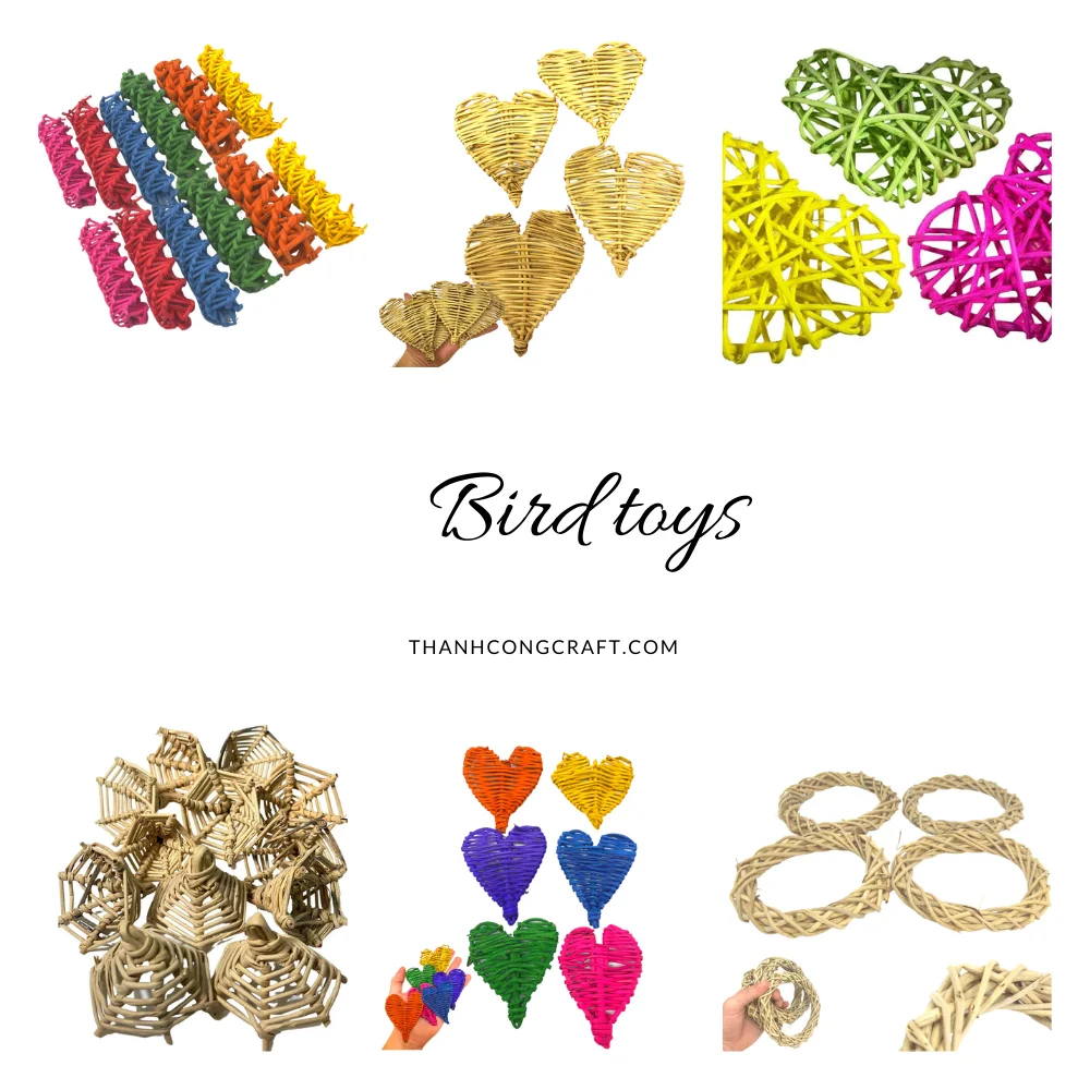 Wicker Ball Birds Quaker Parrot Parakeet Chewing Pet Bite Ball For