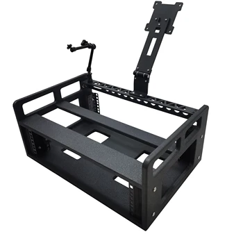 Customize 2 pcs P2419H 24''  2U 3U 2ru 3 ru MA onPC Command Wing with Monitor Fly Rack with ABS case