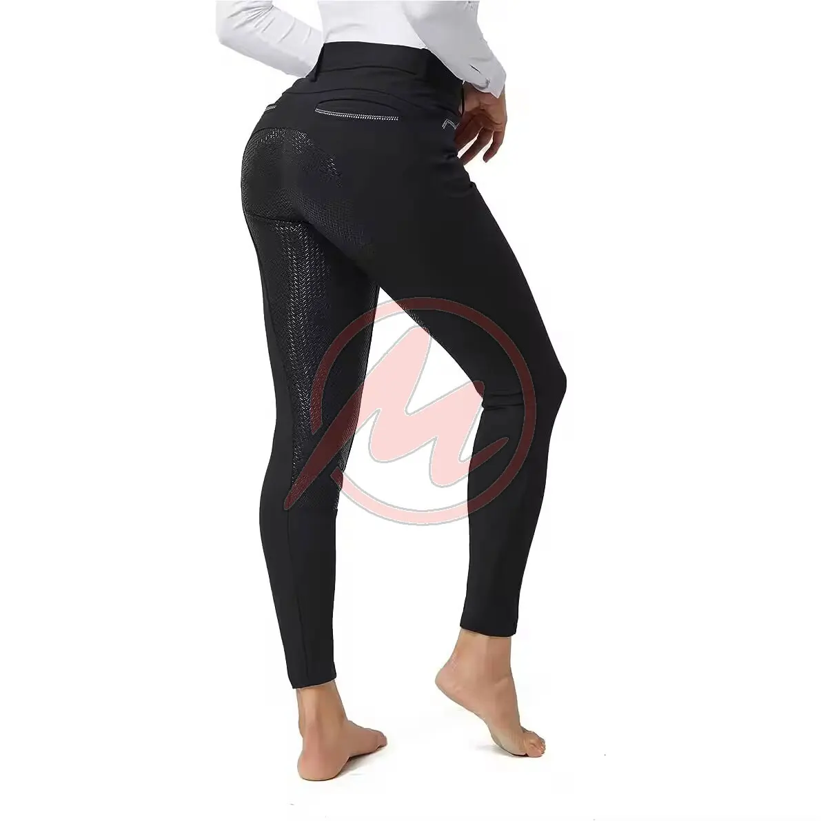 2024 Lady Competition Knee Breeches Custom Horse Riding Pants Tights
