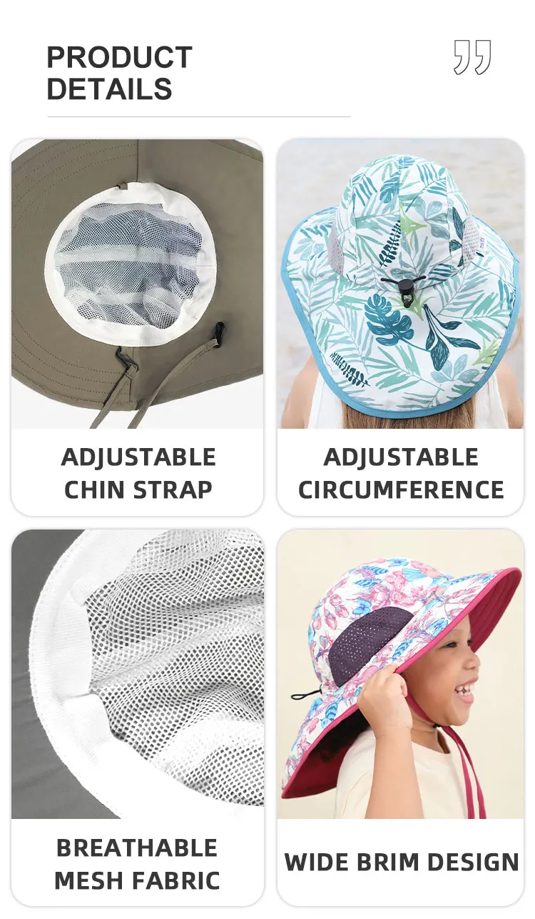 Summer Uv Protection Sun Visor Toddler Neck Cover Sun Protect Bucket