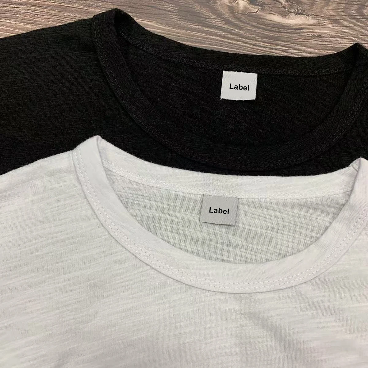 High Quality Mens Long Sleeve Bamboo Cotton T-shirt Casual Solid Color Pocket Tee OEM Printing